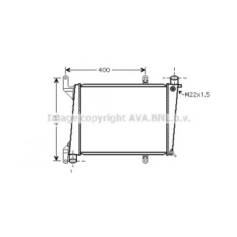 Radiateur, refroidissement du moteur AVA QUALITY COOLING VO2127
