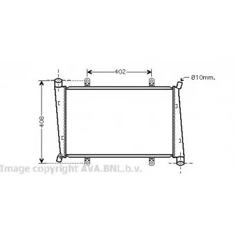 Radiateur, refroidissement du moteur AVA QUALITY COOLING VO2130