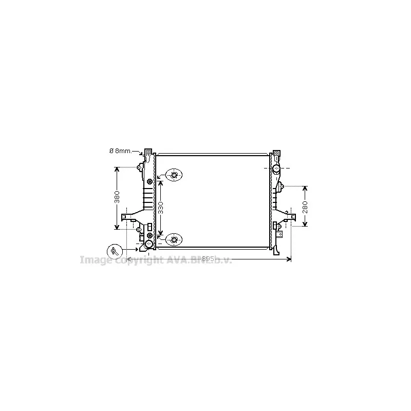 Radiateur, refroidissement du moteur AVA QUALITY COOLING VO2133