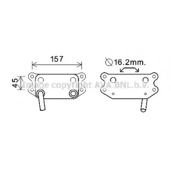 Radiateur d'huile AVA QUALITY COOLING VO3154