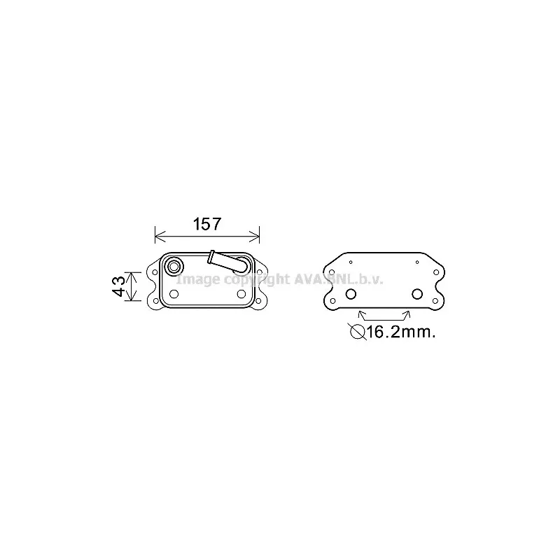 Radiateur d'huile AVA QUALITY COOLING VO3169
