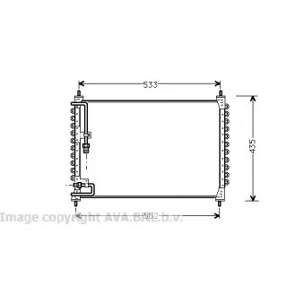 Condenseur, climatisation AVA QUALITY COOLING VO5074