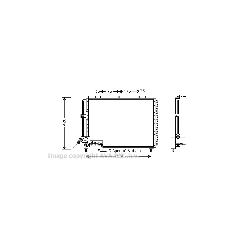 Condenseur, climatisation AVA QUALITY COOLING VO5079