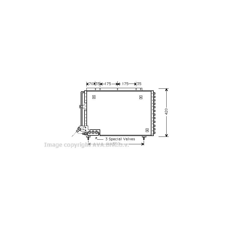 Condenseur, climatisation AVA QUALITY COOLING VO5082