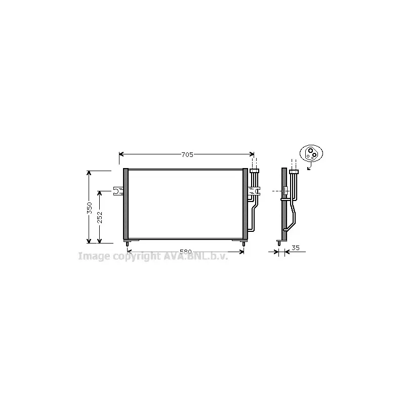 Condenseur, climatisation AVA QUALITY COOLING VO5086