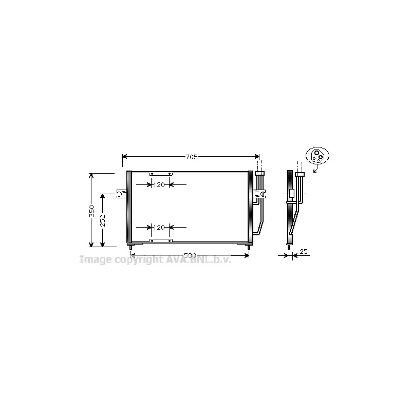 Condenseur, climatisation AVA QUALITY COOLING VO5094