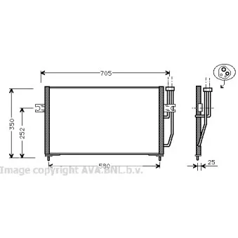 Condenseur, climatisation AVA QUALITY COOLING VO5128
