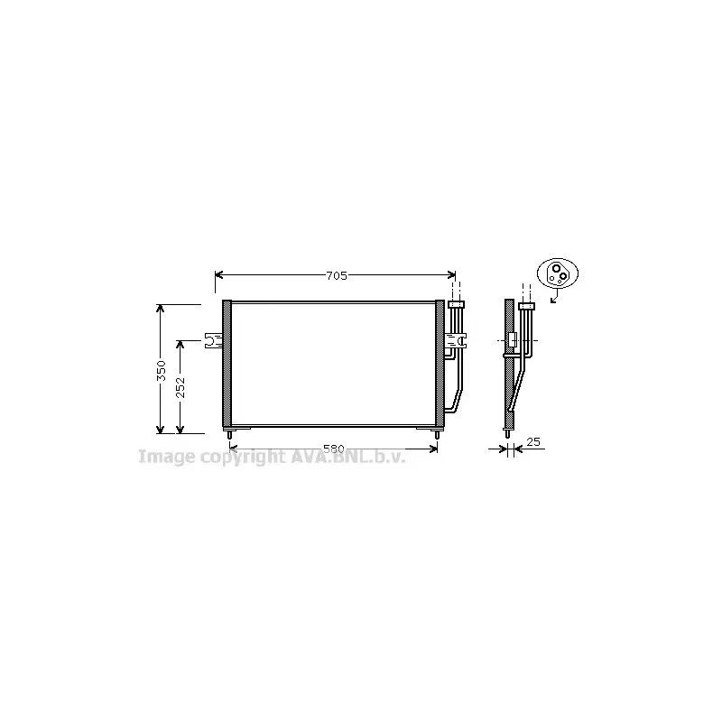 Condenseur, climatisation AVA QUALITY COOLING VO5128