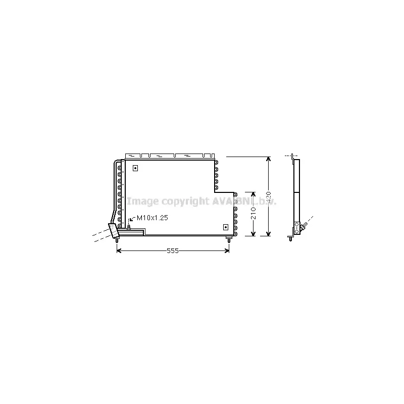 Condenseur, climatisation AVA QUALITY COOLING VO5131