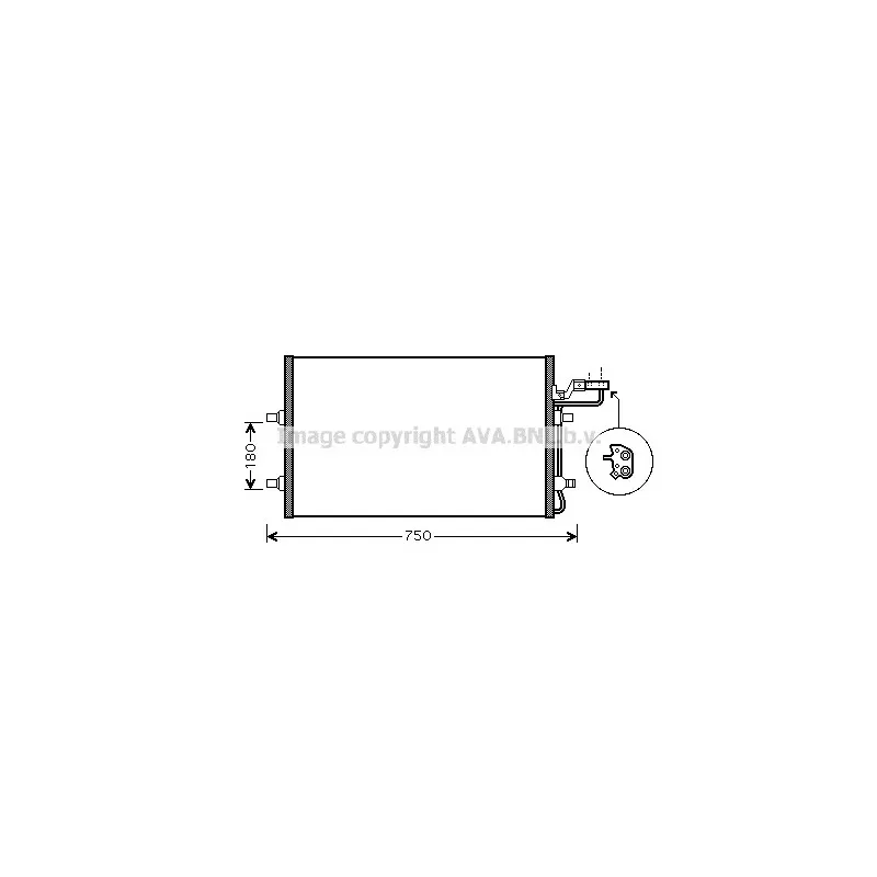 Condenseur, climatisation AVA QUALITY COOLING VO5149
