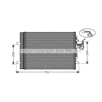 Condenseur, climatisation AVA QUALITY COOLING VO5161D
