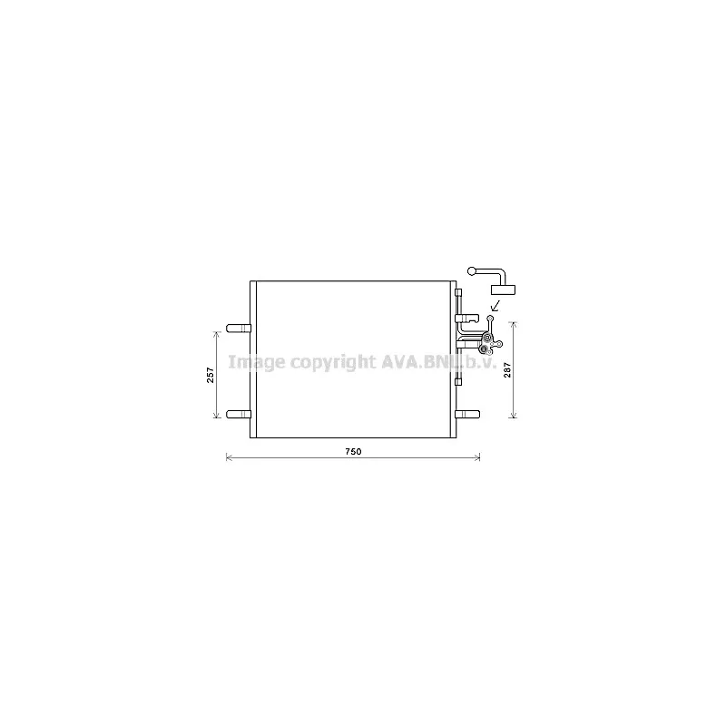 Condenseur, climatisation AVA QUALITY COOLING VO5180
