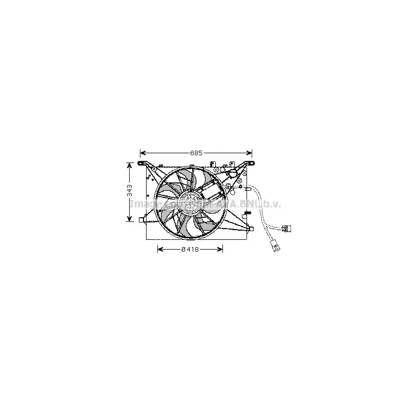 Ventilateur, refroidissement du moteur AVA QUALITY COOLING VO7502