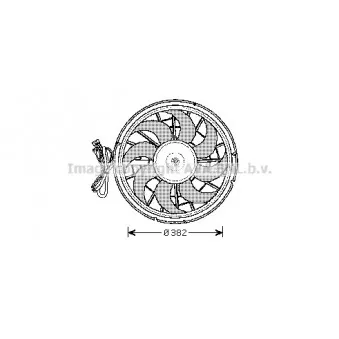 Ventilateur, refroidissement du moteur AVA QUALITY COOLING VO7507