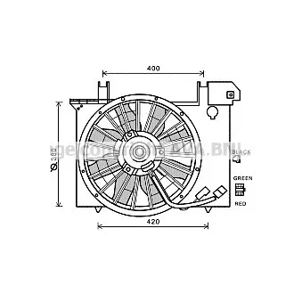 Ventilateur, refroidissement du moteur AVA QUALITY COOLING VO7512