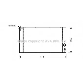 Radiateur, refroidissement du moteur AVA QUALITY COOLING VOA2141