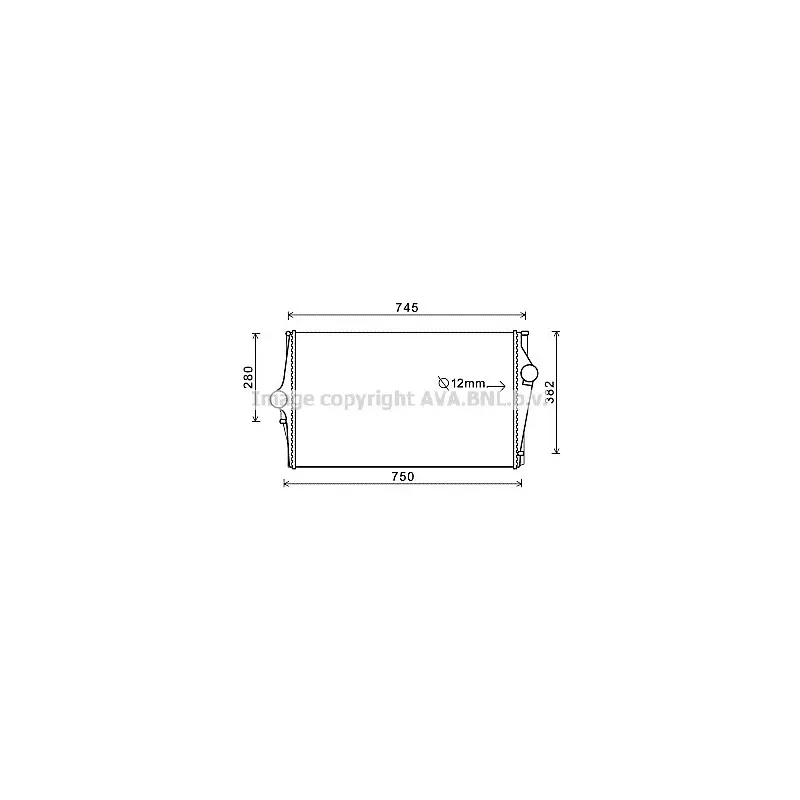 Intercooler, échangeur AVA QUALITY COOLING VOA4151