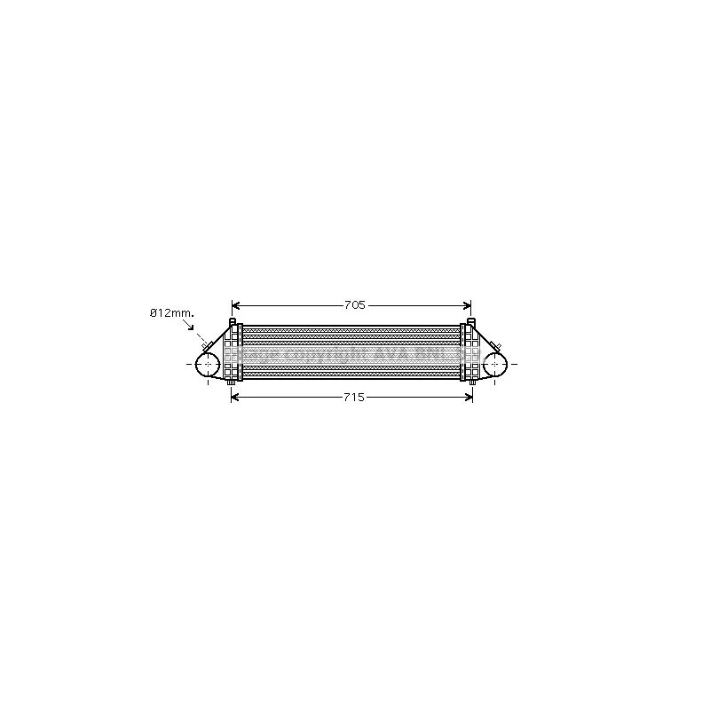 Intercooler, échangeur AVA QUALITY COOLING VOA4164