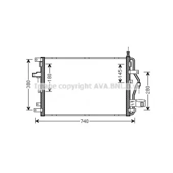 Condenseur, climatisation AVA QUALITY COOLING VOA5158D