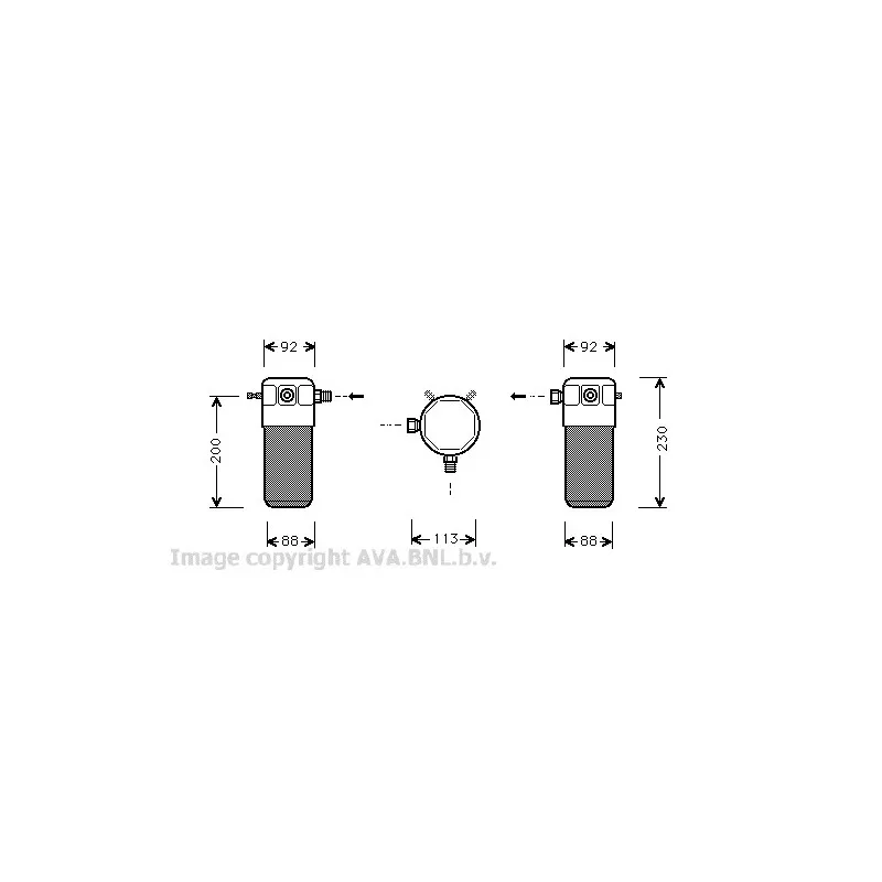 Filtre déshydratant, climatisation AVA QUALITY COOLING VOD099