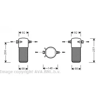 Filtre déshydratant, climatisation AVA QUALITY COOLING VOD100