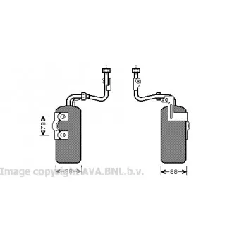 Filtre déshydratant, climatisation AVA QUALITY COOLING VOD126