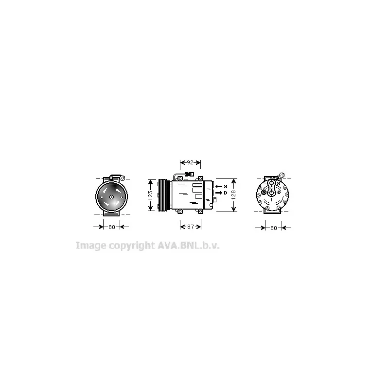 Compresseur, climatisation AVA QUALITY COOLING VOK029