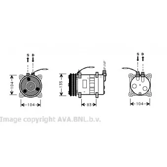 Compresseur, climatisation AVA QUALITY COOLING VOK052