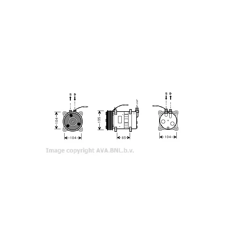 Compresseur, climatisation AVA QUALITY COOLING VOK052