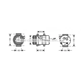 Compresseur, climatisation AVA QUALITY COOLING VOK054