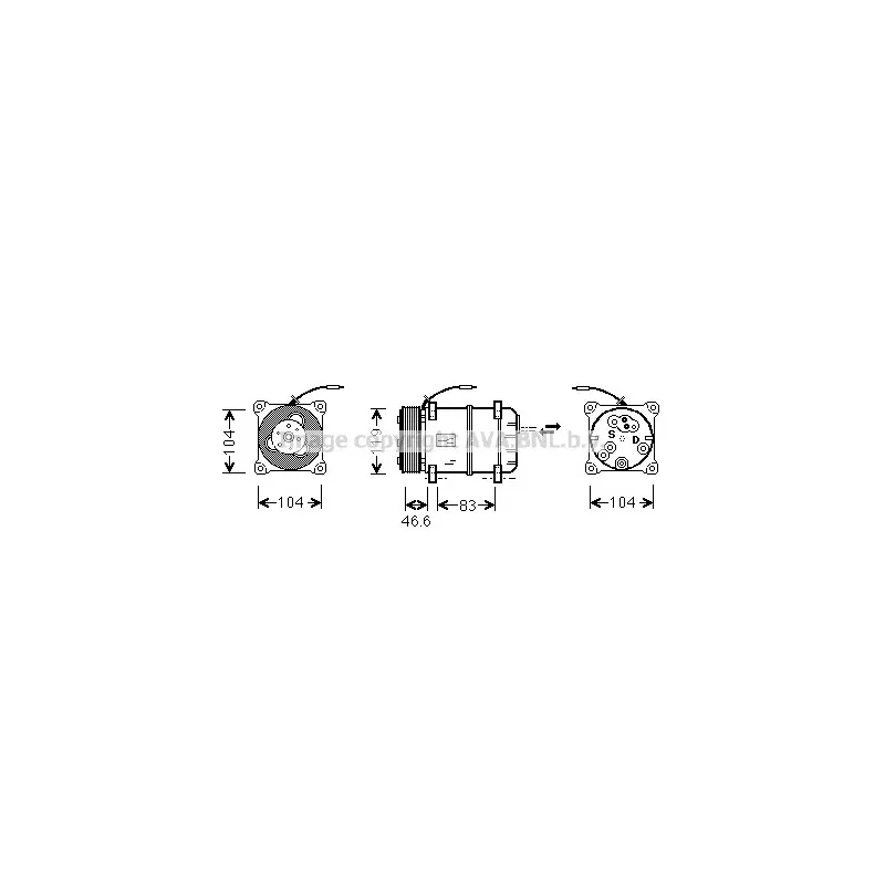 Compresseur, climatisation AVA QUALITY COOLING VOK057
