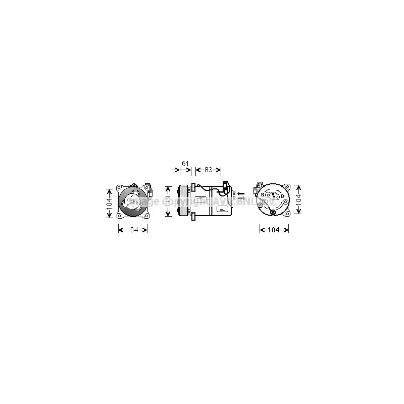 Compresseur, climatisation AVA QUALITY COOLING VOK059