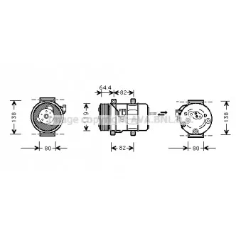 Compresseur, climatisation AVA QUALITY COOLING VOK113