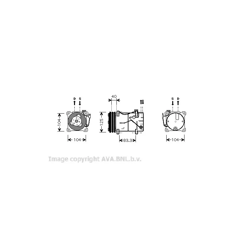 Compresseur, climatisation AVA QUALITY COOLING VOK119