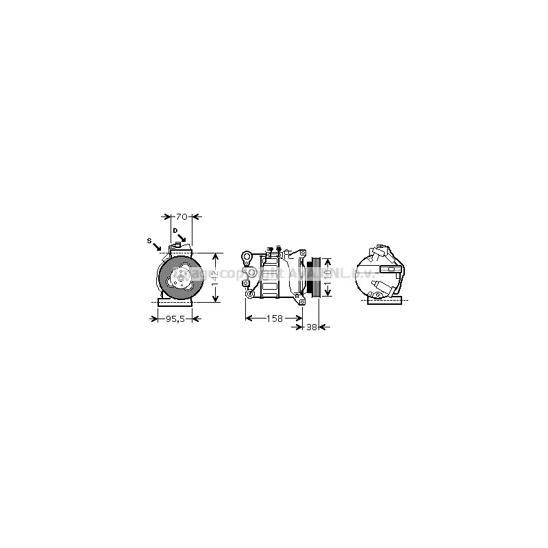 Compresseur, climatisation AVA QUALITY COOLING VOK143