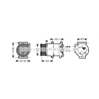Compresseur, climatisation AVA QUALITY COOLING VOK184