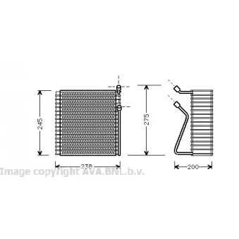 Evaporateur climatisation AVA QUALITY COOLING VOV091