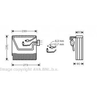 Evaporateur climatisation AVA QUALITY COOLING VOV111