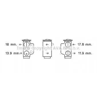 Détendeur, climatisation AVA QUALITY COOLING VW1367