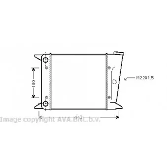 Radiateur, refroidissement du moteur AVA QUALITY COOLING VW2001