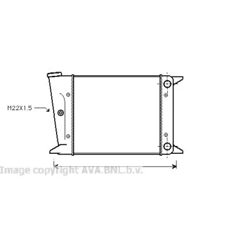 Radiateur, refroidissement du moteur AVA QUALITY COOLING VW2002