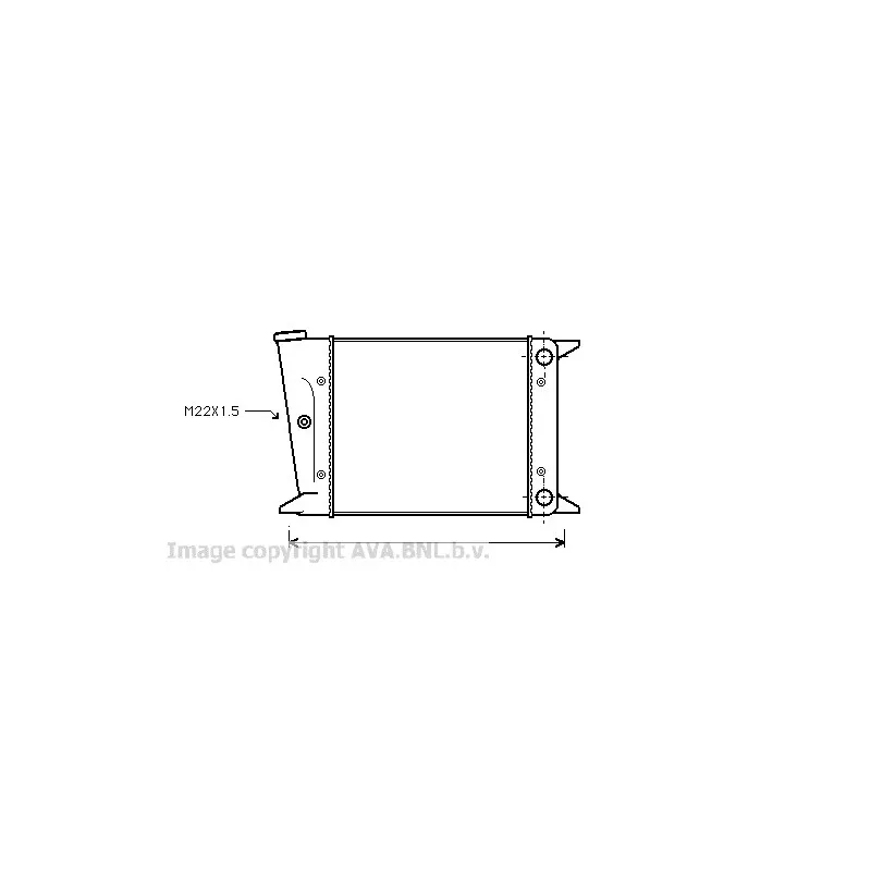 Radiateur, refroidissement du moteur AVA QUALITY COOLING VW2002