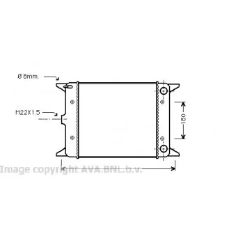 Radiateur, refroidissement du moteur AVA QUALITY COOLING VW2003