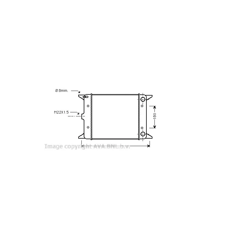 Radiateur, refroidissement du moteur AVA QUALITY COOLING VW2003
