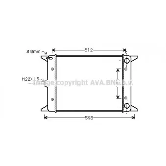 Radiateur, refroidissement du moteur AVA QUALITY COOLING