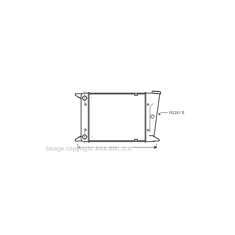 Radiateur, refroidissement du moteur AVA QUALITY COOLING VW2006
