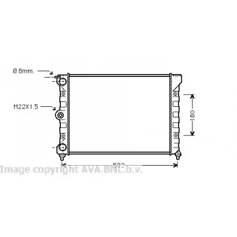 Radiateur, refroidissement du moteur AVA QUALITY COOLING VW2011