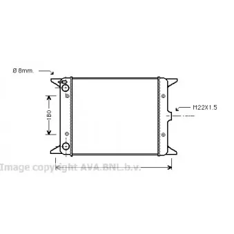 Radiateur, refroidissement du moteur AVA QUALITY COOLING VW2013