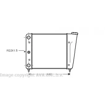 Radiateur, refroidissement du moteur AVA QUALITY COOLING VW2022