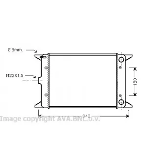 Radiateur, refroidissement du moteur AVA QUALITY COOLING